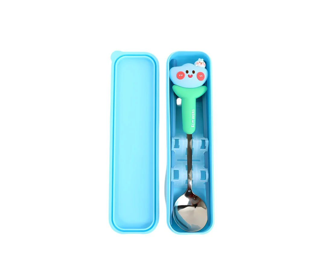 طقم أكل أطفال مع علبة - Image 4