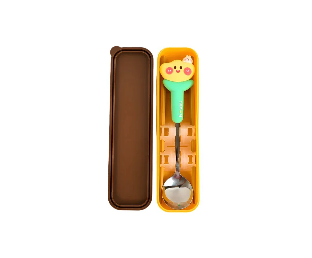 طقم أكل أطفال مع علبة - Image 6