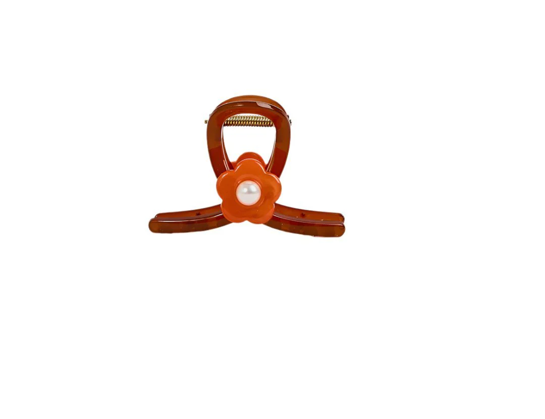 مشبك شعر بتصميم زهرة وأكسسوار لؤلؤ - Image 3