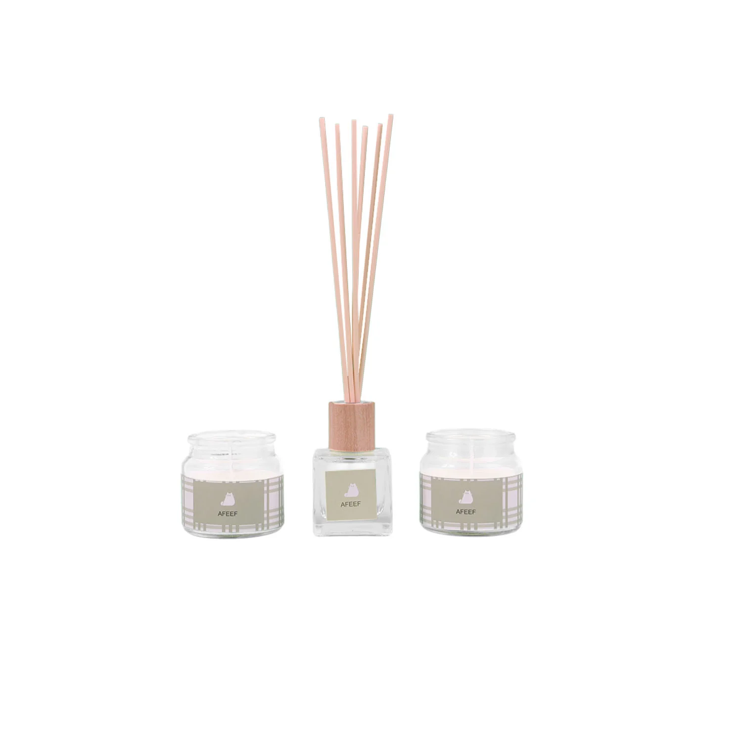موزع أعواد عطري 50 مل + شمعتان معطرتان بوزن 60 جرامًا - Image 2