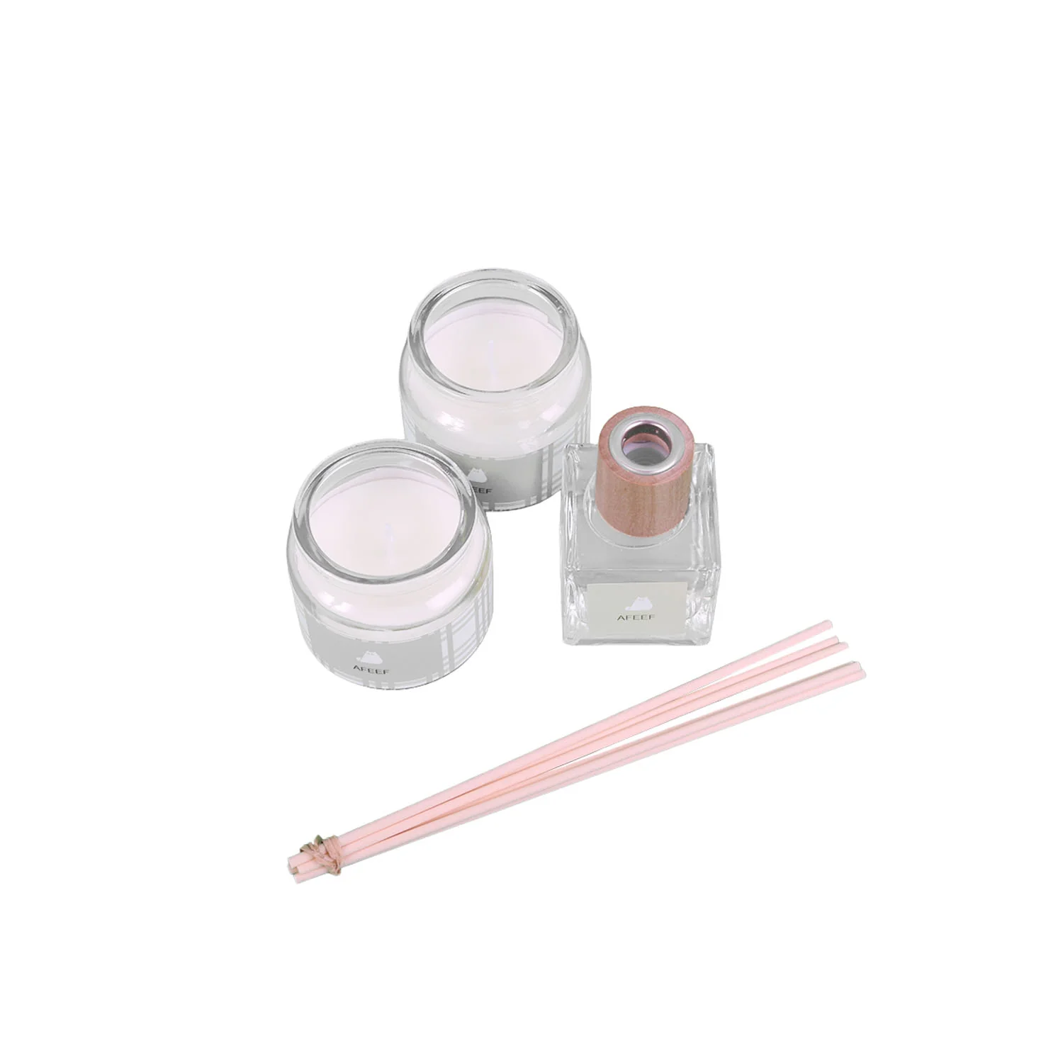 موزع أعواد عطري 50 مل + شمعتان معطرتان بوزن 60 جرامًا - Image 3