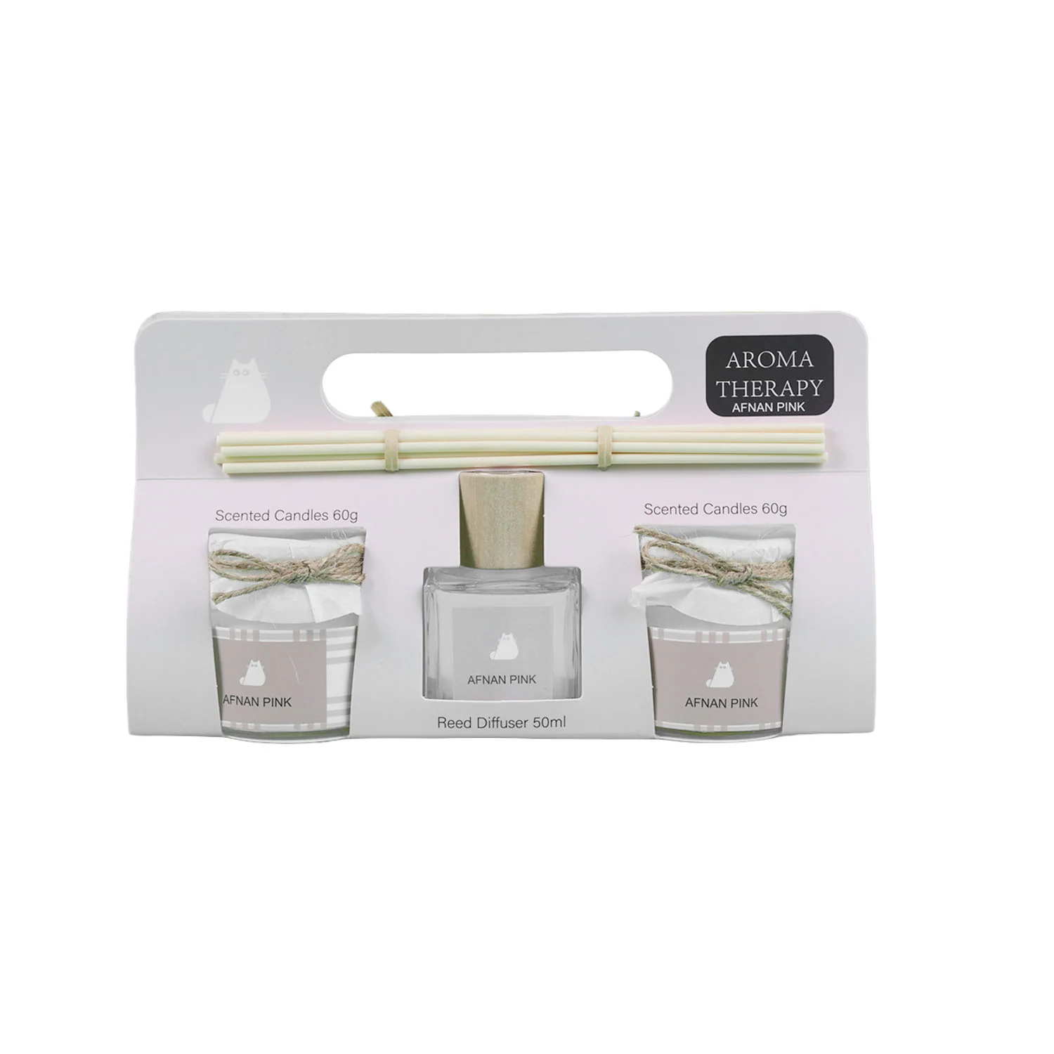 فواحة أعواد 50 مل + شمعتان معطرتان 60 جم