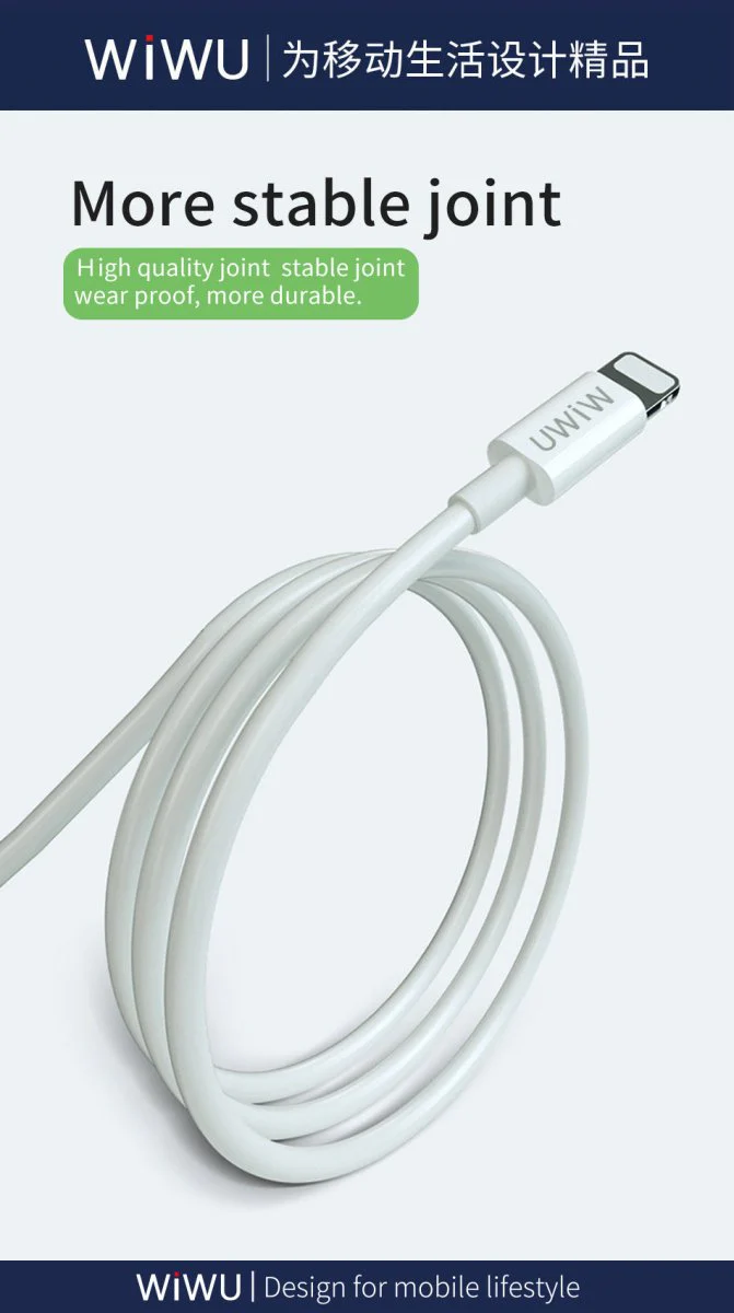 كابل شحن سريع WiWU USB-C إلى Lightning