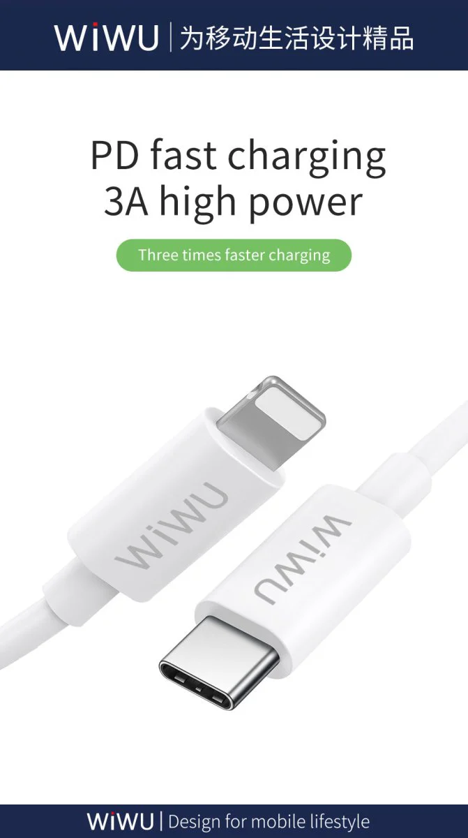 كابل شحن سريع WiWU USB-C إلى Lightning - Image 2