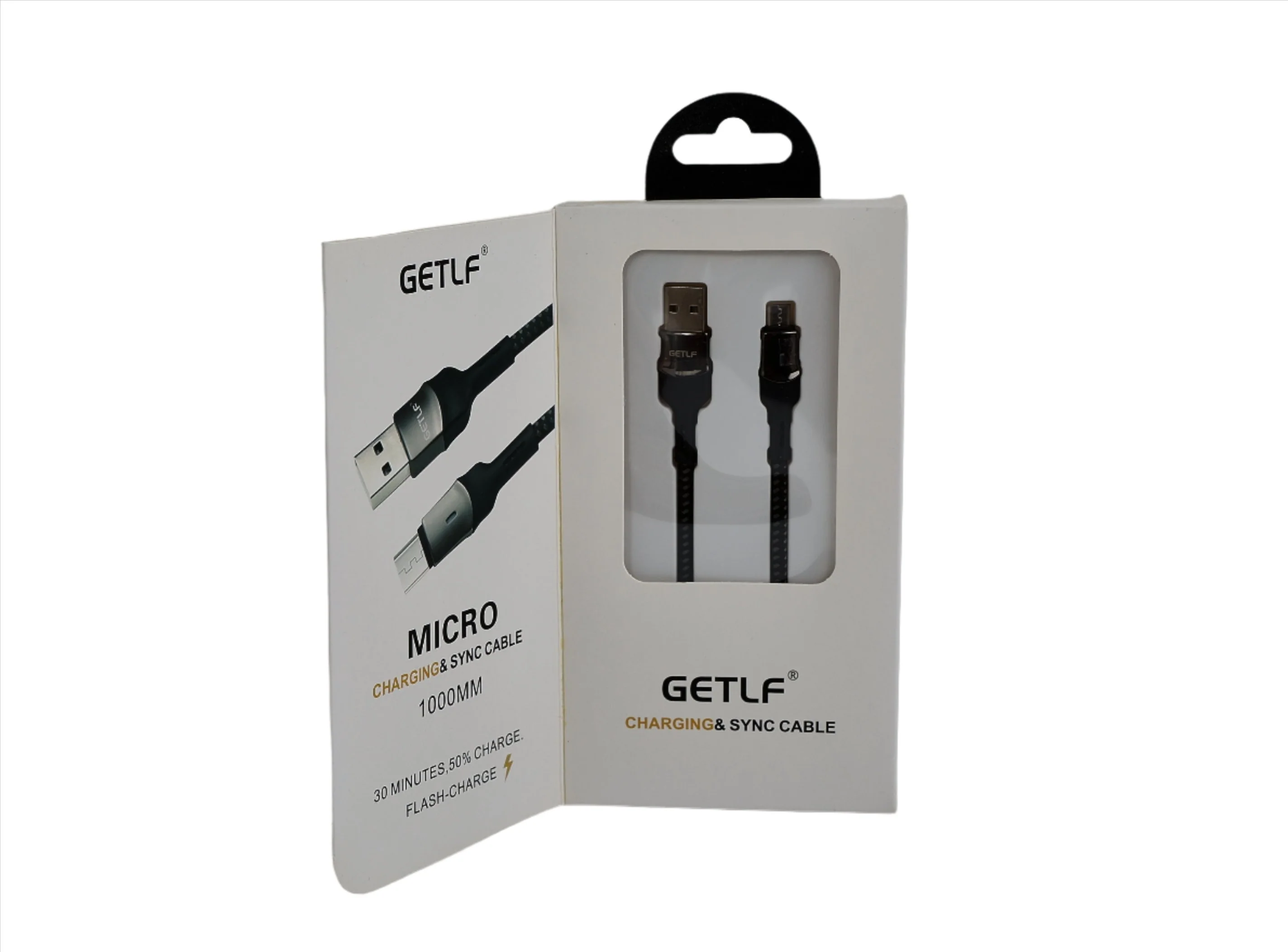 كابل جتلف  USB إلى مايكرو، أسود، موديل 001Micro
 - Image 2