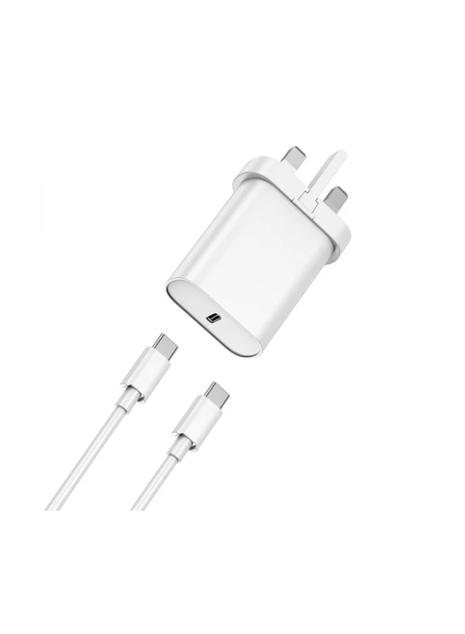 شاحن WWU سريع 20 واط مع كابل USB-C و Lightning - Image 2